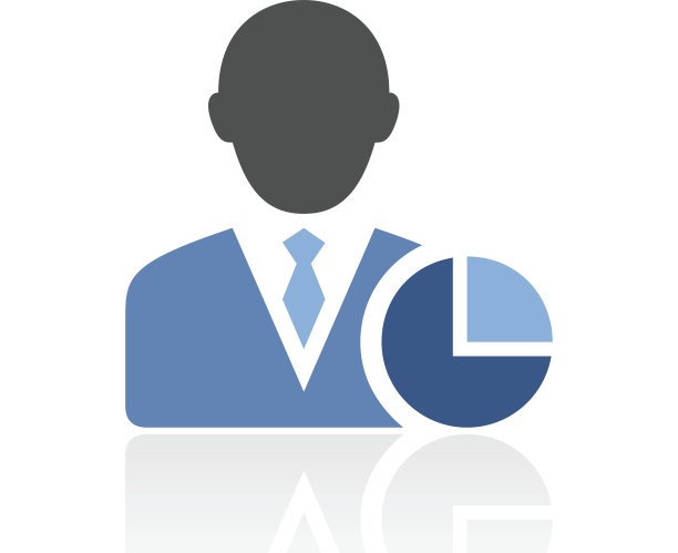 白色背景上的商人图标。——皇家系列图片下载