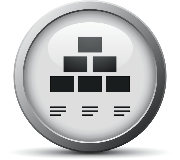 银色按钮上的金字塔图标 - 银色系列图片下载