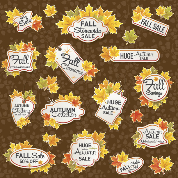 秋叶特价标签图片下载