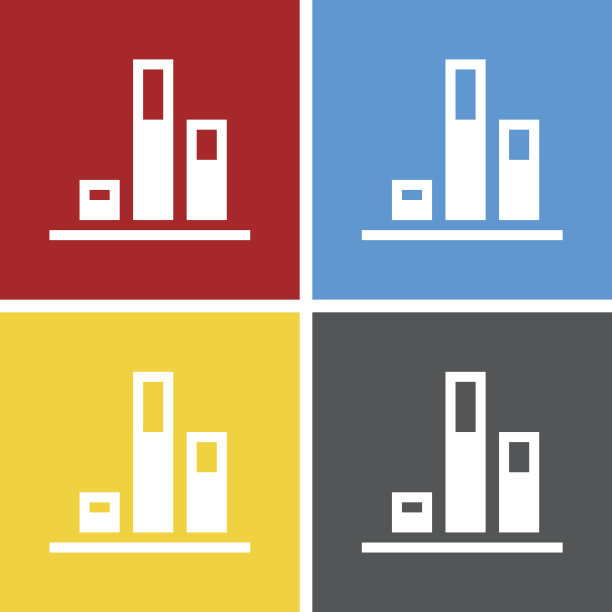 条形图图标上的方形按钮。平方系列图片下载