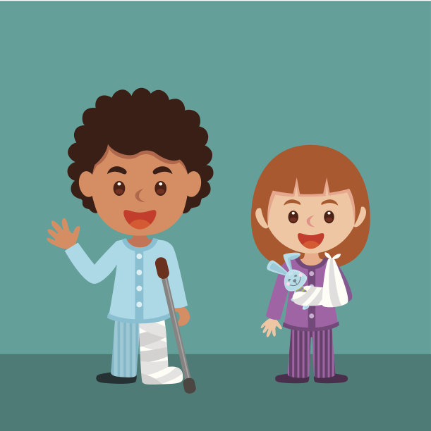 生病的男孩和女孩图片下载