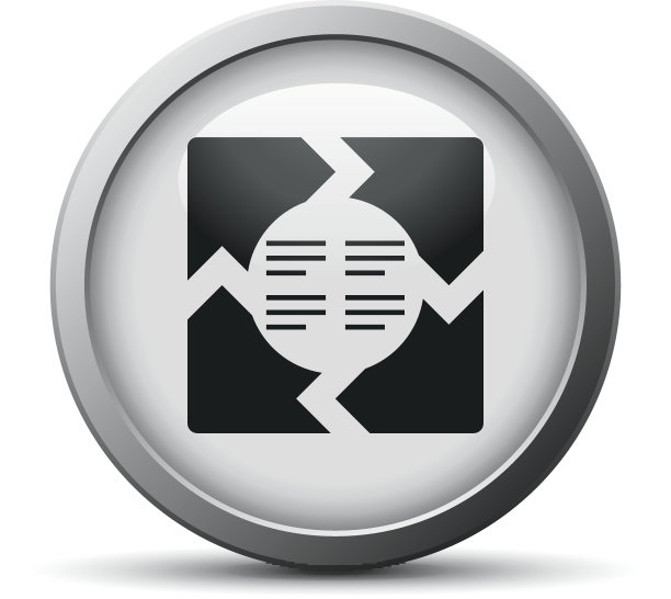 银色按钮上的V形图表图标图片下载
