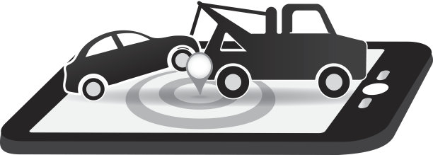 拖车和路边援助应用程序图标设计图片下载