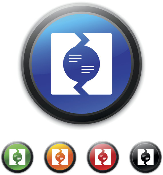 圆形按钮上的雪佛龙图表图标 - Shined系列图片下载