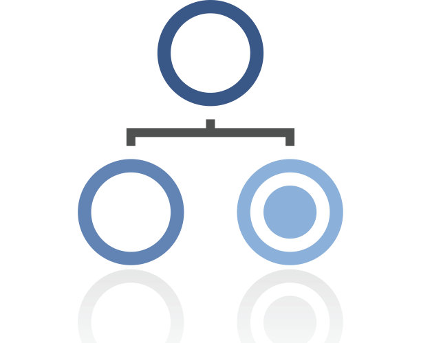 白色背景上的组织结构图图标 - 皇家系列图片下载