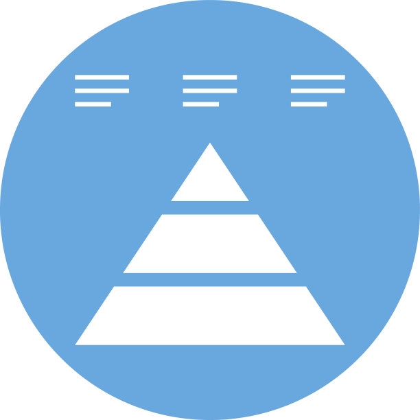 圆形按钮上的金字塔图标 - 圆形系列图片下载