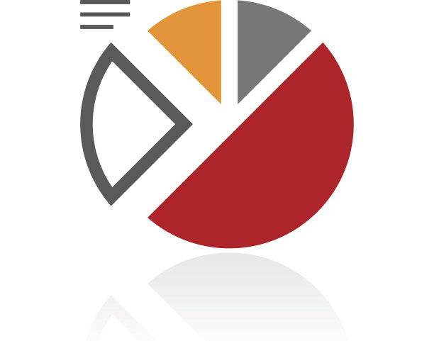 饼图图标上的白色背景。- Pro系列图片下载