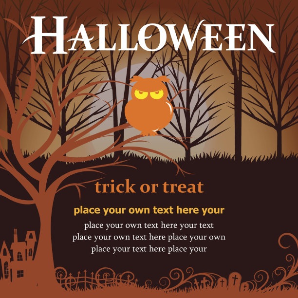 令人毛骨悚然的万圣节猫头鹰图片下载