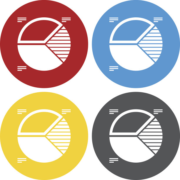 饼图图标上的圆形按钮。——圆系列图片下载