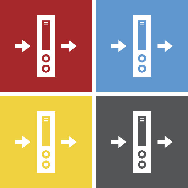 网络服务器图标上的方形按钮。图片下载