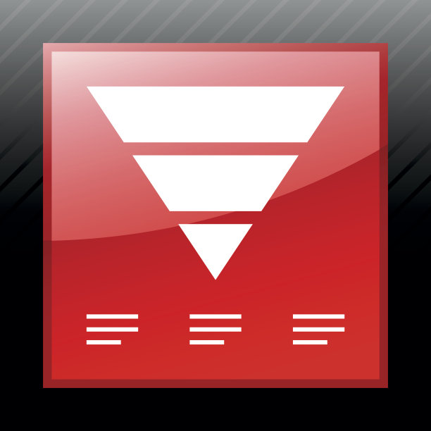 金字塔图标上的一个方形按钮。——时尚系列图片下载