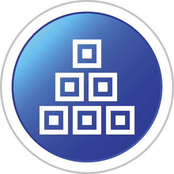 圆形按钮上的物流图标 - 贴纸系列图片下载