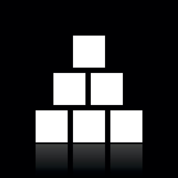 黑色背景上的物流图标。-白系列图片下载