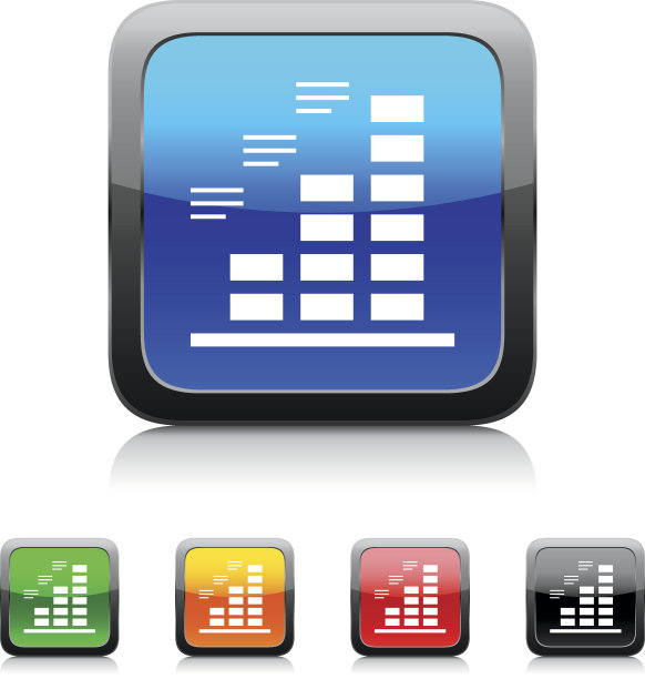 条形图图标上的颜色按钮。- - -风格系列图片下载