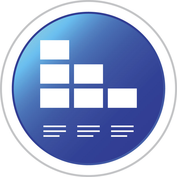 条形图图标上的圆形按钮。-贴纸系列图片下载