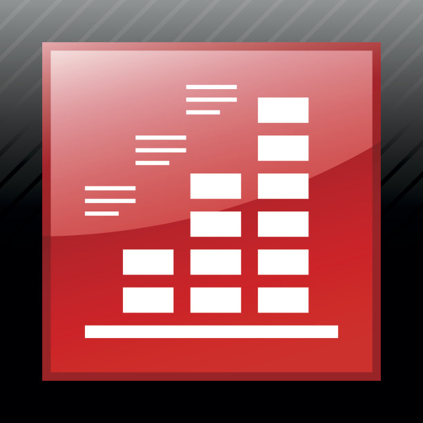 矩形按钮上的条形图图标。——时尚系列图片下载