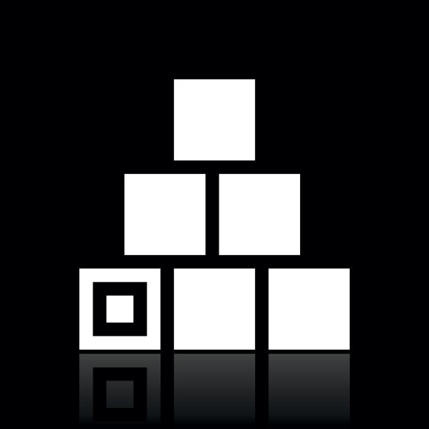 黑色背景上的物流图标。-白系列图片下载