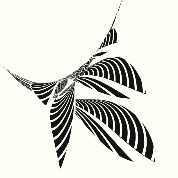 抽象黑白曲线条纹图案背景图片下载