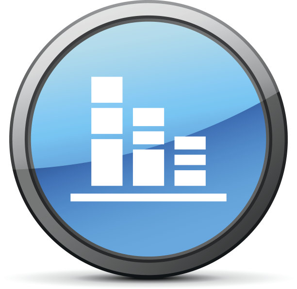 条形图图标上的圆形按钮。——光明系列图片下载