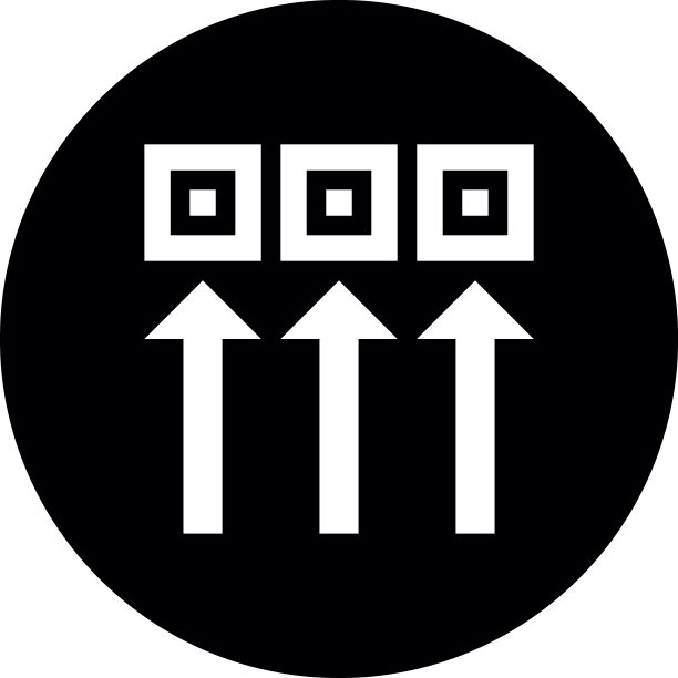 圆形按钮上的物流图标-DimSeries图片下载