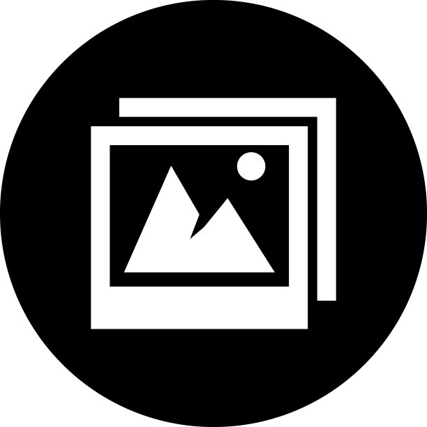 圆形按钮上的照片图标-DimSeries图片下载