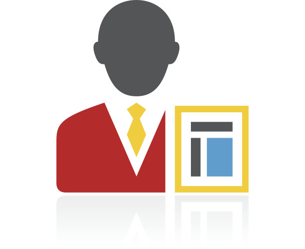 白色背景上的商人图标。——ColorSeries图片下载