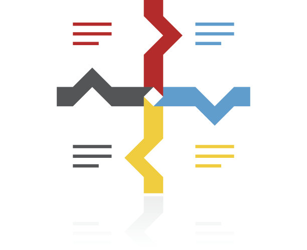 在白色背景上的流程图图标。-颜色系列图片下载