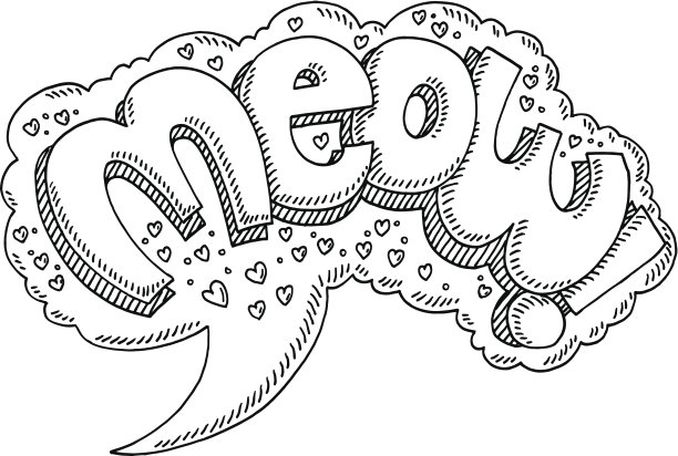 喵呜!漫画文字语音泡泡画图片下载