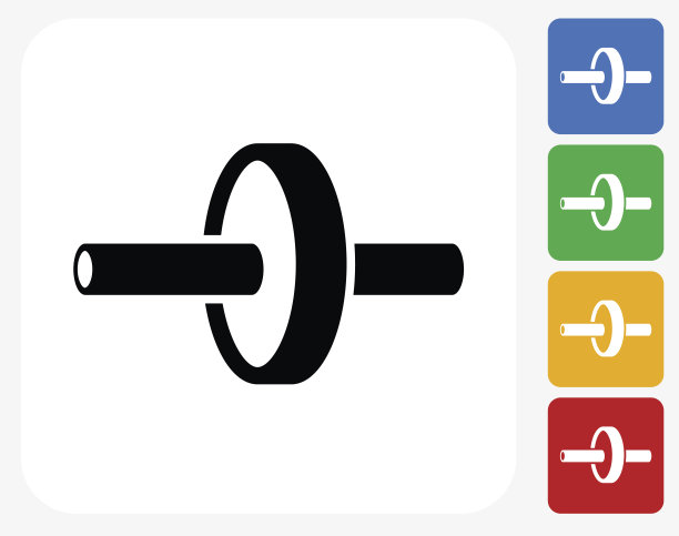 健身机器图标平面设计图片下载