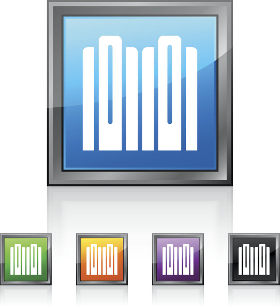 网络服务器图标上的方形按钮。——SquaredSeries图片下载