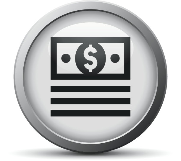 银色按钮上的金钱图标-SilverSeries图片下载