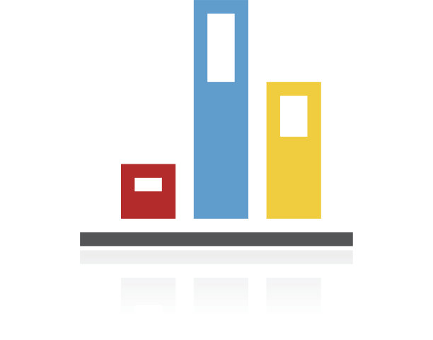 条形图图标上的白色背景。-颜色系列图片下载