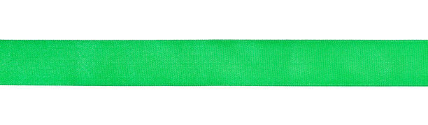 狭窄的绿色缎带孤立在白色上图片下载