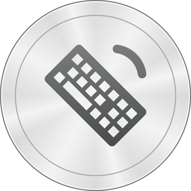 圆形按钮上的电脑键盘图标-SharpSeries图片下载