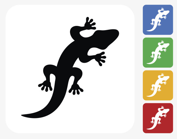 蜥蜴图标平面设计图片下载