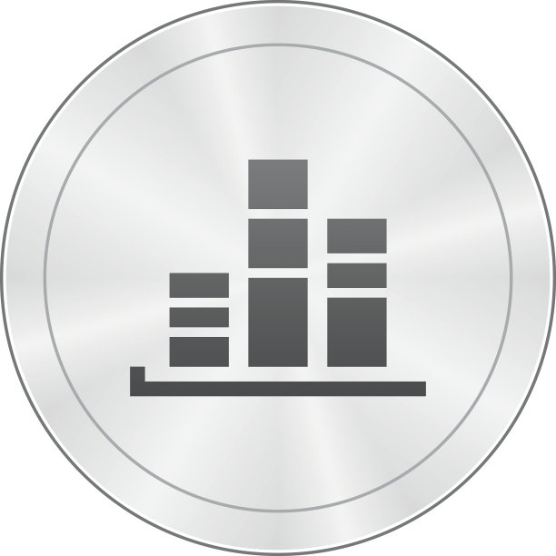 圆形按钮上的条形图图标 - SharpSeries图片下载