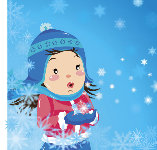 孩子们吹雪花图片下载
