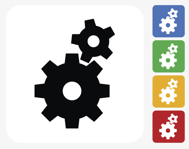 齿轮图标平面图形设计图片下载