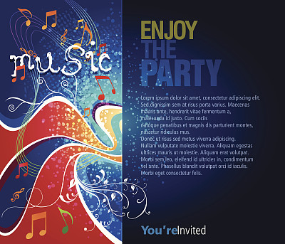 音乐横幅与复制空间图片下载