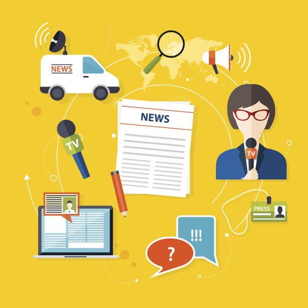 新闻记者。一组向量新闻图标i图片下载