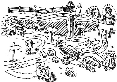 景观路径成功概念图图片下载