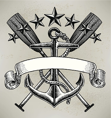 锚旗帜图形-航海图片下载