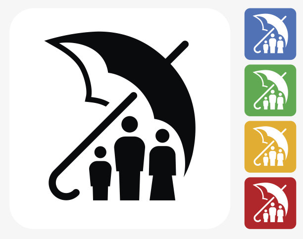 家庭保险图标平面图形设计图片下载