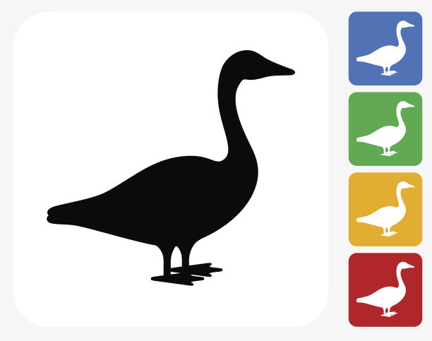 鹅图标平面设计图片下载