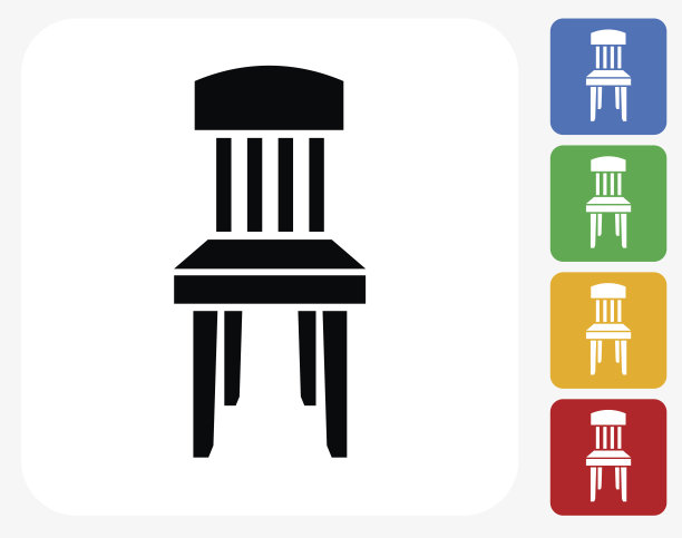 木制椅子图标平面设计图片下载