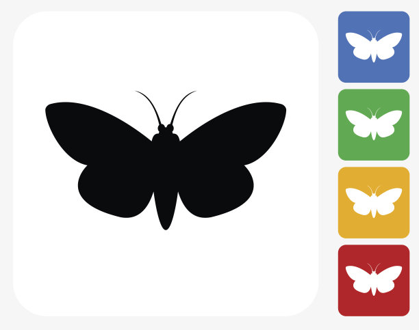 飞蛾图标平面设计图片下载