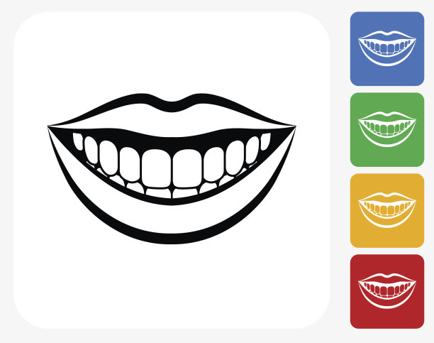 微笑嘴图标平面图形设计图片下载