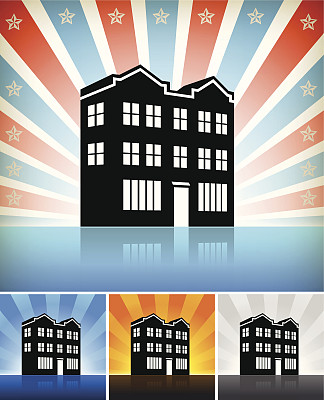 星星点缀的商业建筑图片下载