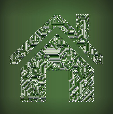 房子电路板版税免费矢量艺术背景图片下载