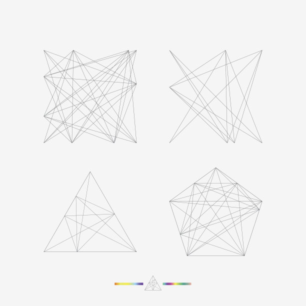 一套几何线条图案图片下载